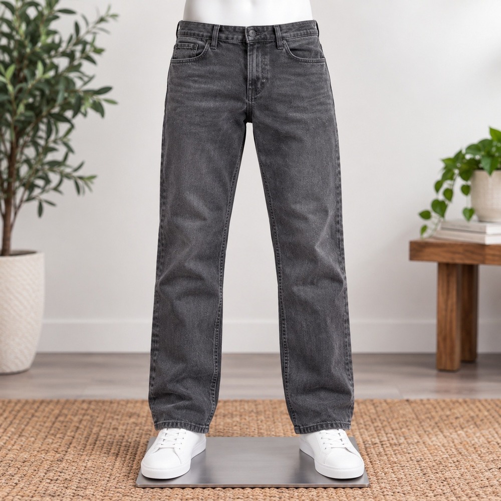 Kenneth Cole Jeans Mens 29x30 Black Faded Straight Leg Denim Pants 1983 NY